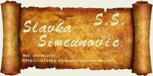 Slavka Simeunović vizit kartica
